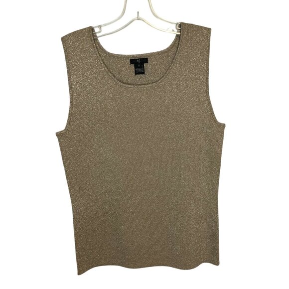 ios Women’s Size S Gold Animal Print Button Up Shirt With Gold Tank Set Sequins - Picture 3 of 9